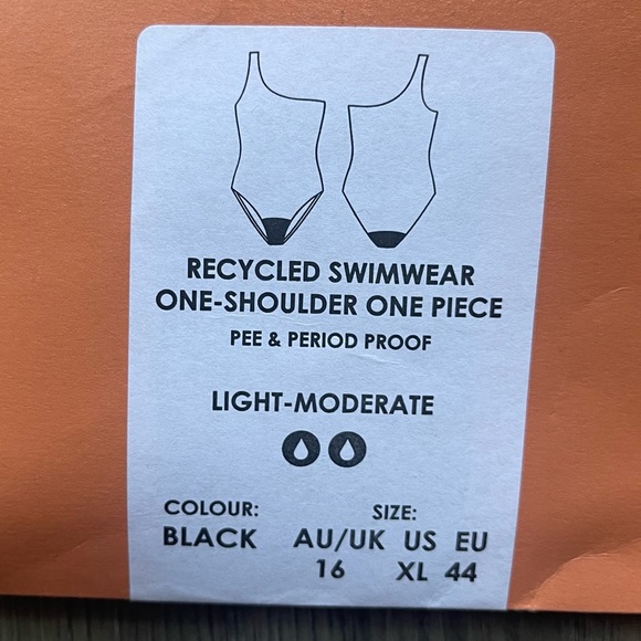 Modibodi One-Shoulder One Piece Swimsuit (Light-Moderate) - Picture 3 of 4